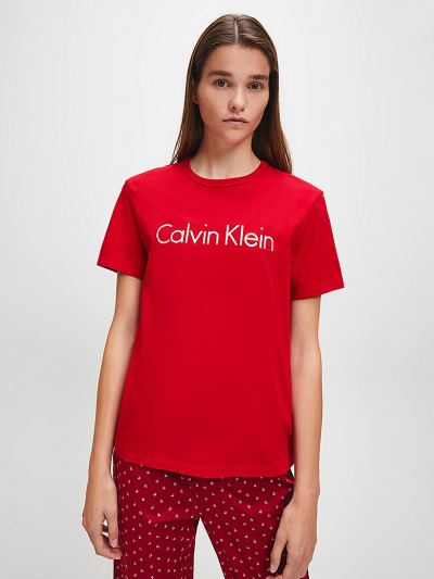 Calvin Klein Ruhák HU758729 | Calvin Klein Comfort Cotton Női Pizsama Felsők Piros